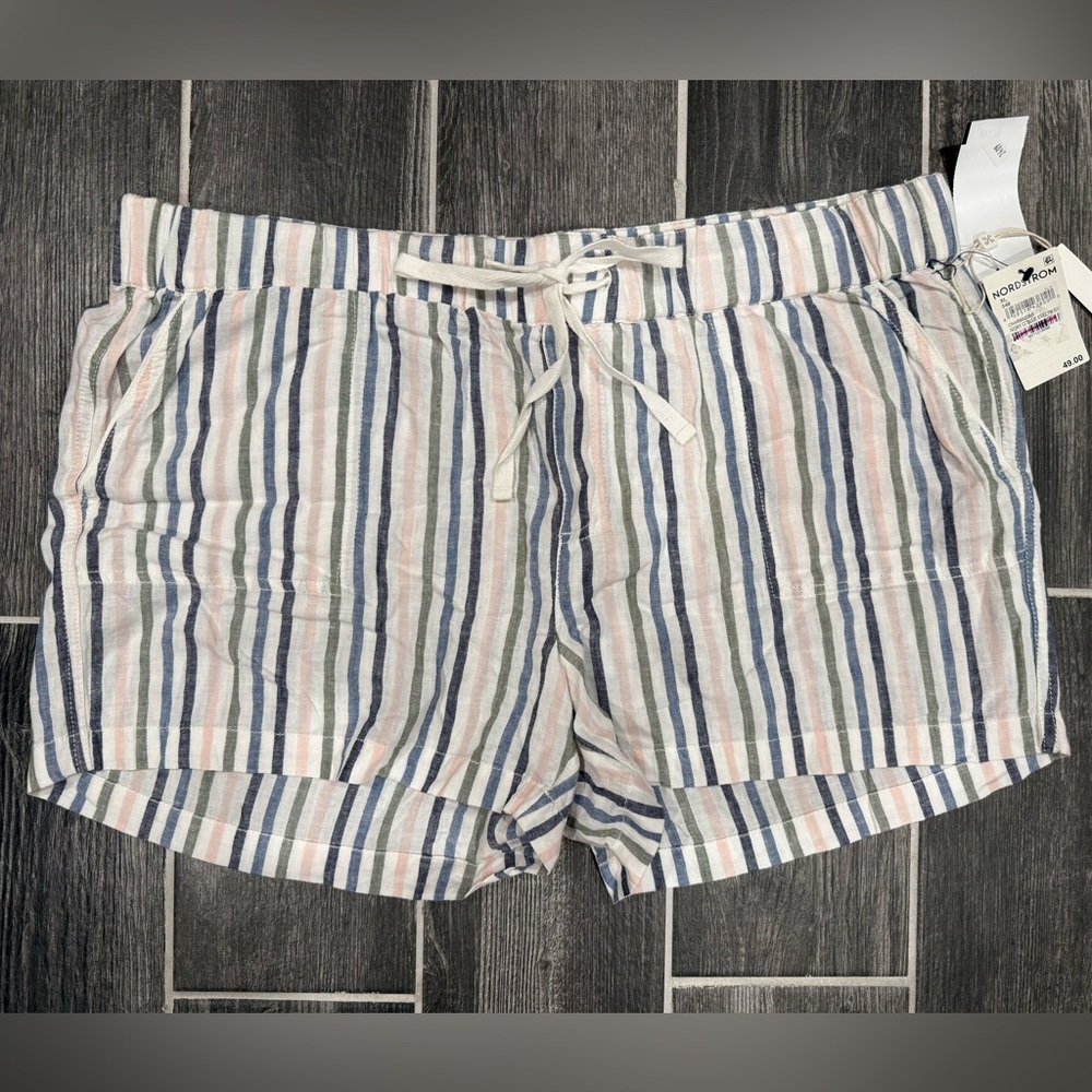 Caslon High Waist Blue and Pink Shorts